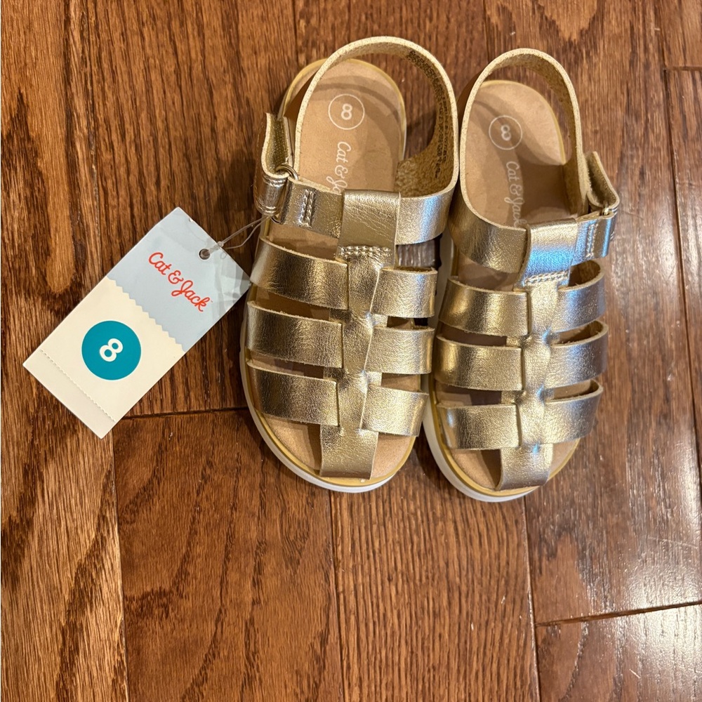 Cat & Jack Gold Fisherman Sandals